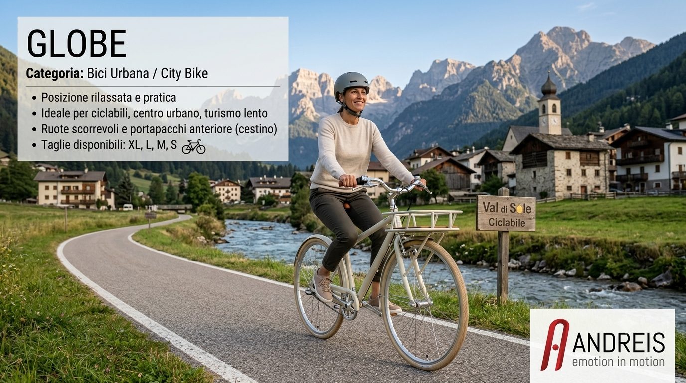 Immagine: GLOBE. Alt consigliato: City bike Globe per ciclabile, spostamenti semplici e uso rilassato.