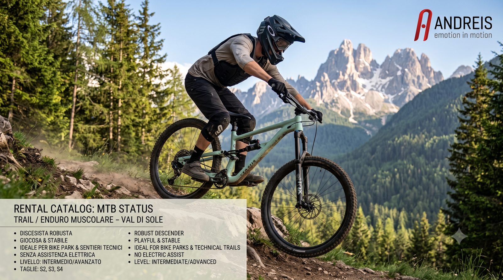 Immagine: STATUS. Alt consigliato: MTB Status per discese, linee aggressive e percorsi tecnici.